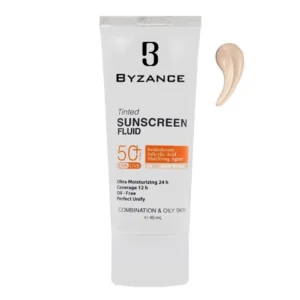 کرم ضد آفتاب رنگی SPF50 بژ روشن 10 پوست چرب بیزانس