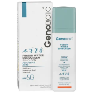 کرم ضد آفتاب SPF50 فیوژن واتر انواع پوست ژنوبایوتیک