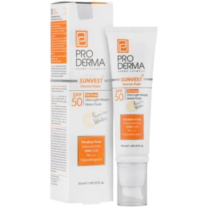 فلوئید ضد آفتاب فاقد چربی SPF50 پرودرما