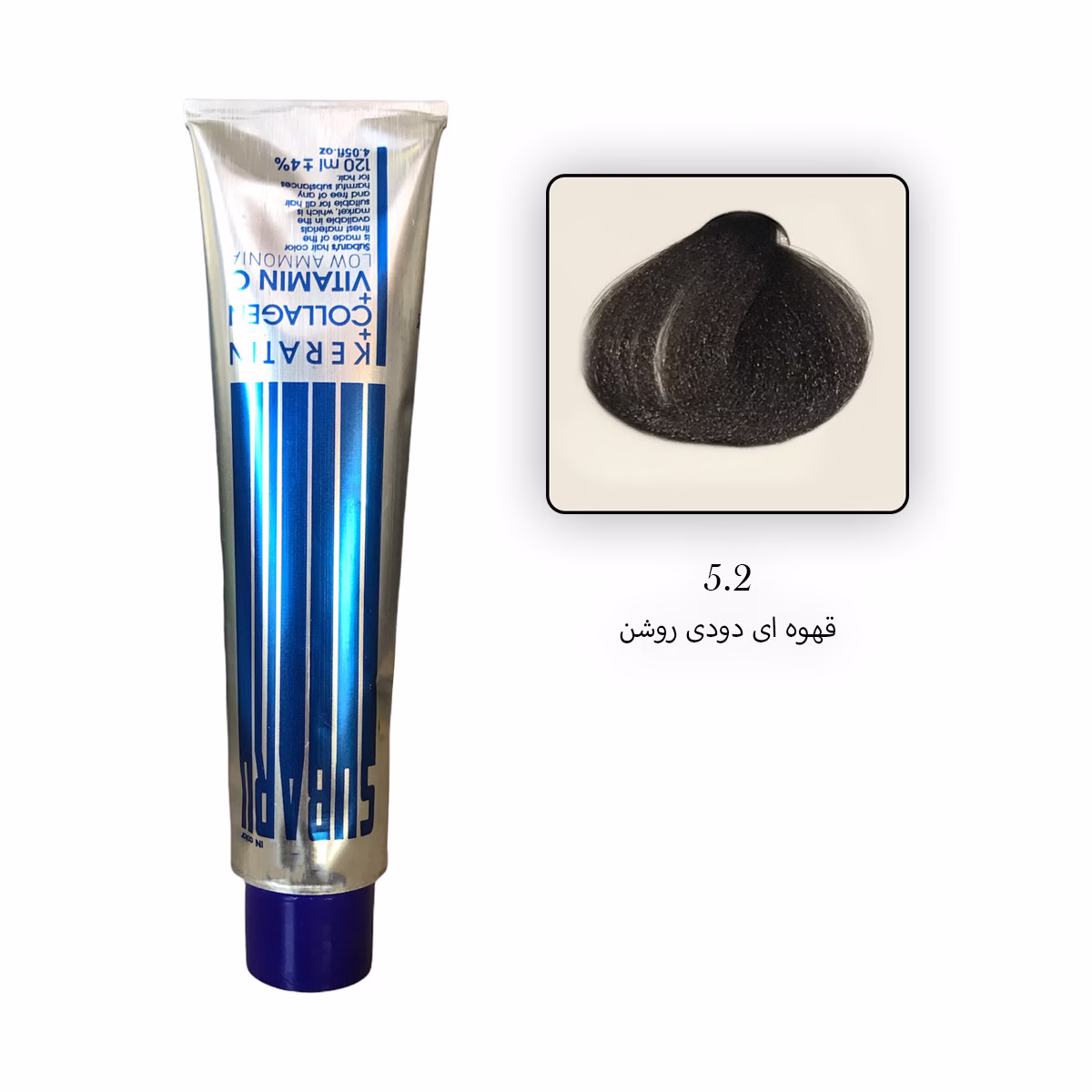رنگ مو بدون آمونیاک سوبارو5.2 - قهوه ای دودی روشن رنگ مو بدون آمونیاک سوبارو5.2 - قهوه ای دودی روشن