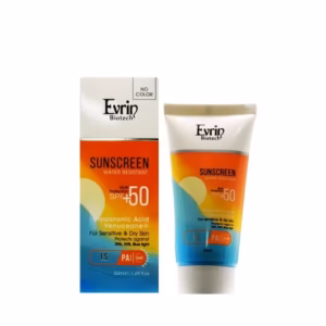 کرم ضد آفتاب پوست معمولی و خشک بی رنگ SPF50 اورین بیوتک
