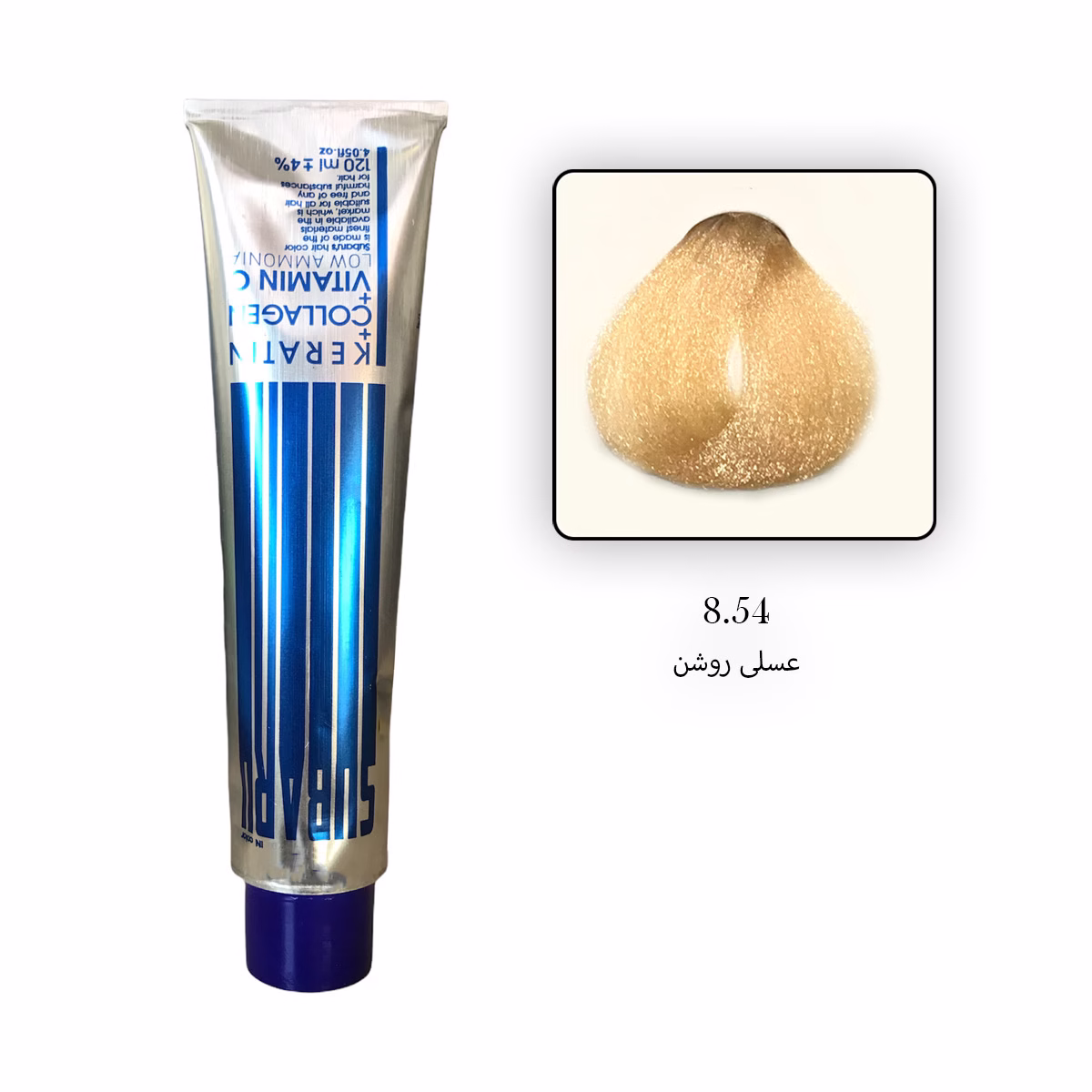 8.54-1 رنگ مو بدون آمونیاک شماره 8.54 - عسلی روشن سوبارو