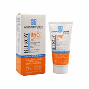 کرم ضد آفتاب بی رنگ پوست خشک و نرمال SPF 50 بیتروی
