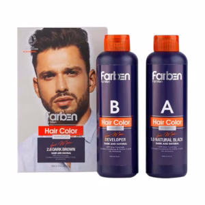 شامپو رنگ مو فاربن شماره 2.0 حجم 150 میلی لیتر رنگ قهوه ای خیلی تیره مجموعه 2 عددی