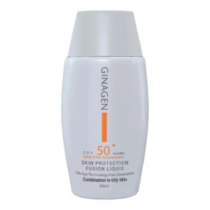 کرم ضد آفتاب بی رنگ پوست چرب ژیناژن مدل فیوژن فلوئید SPF 50