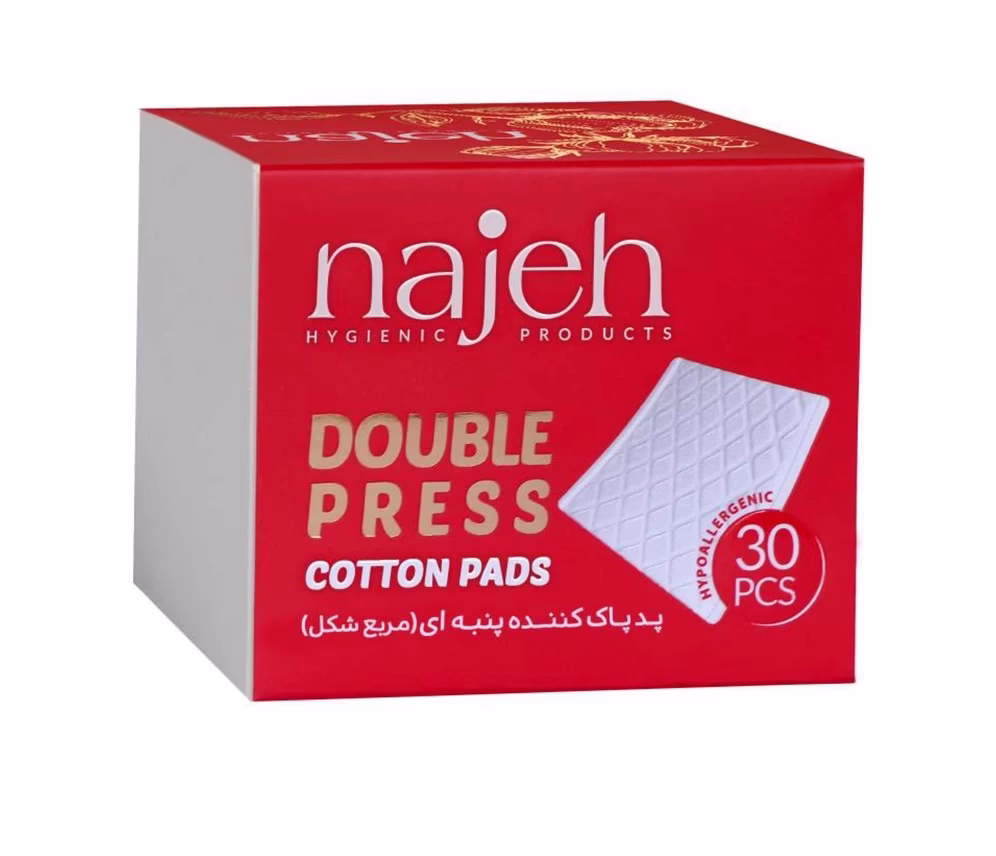 پد پاک کننده آرایش صورت ناژه مدل Double Press بسته 30 عددی