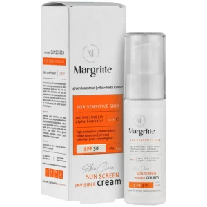 کرم ضد آفتاب بی رنگ پوست حساس SPF30 مارگریت